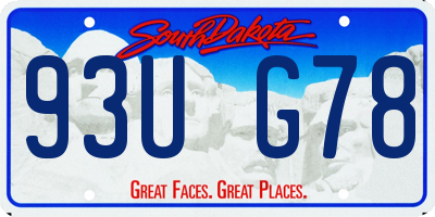 SD license plate 93UG78