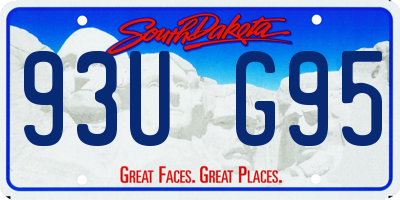 SD license plate 93UG95