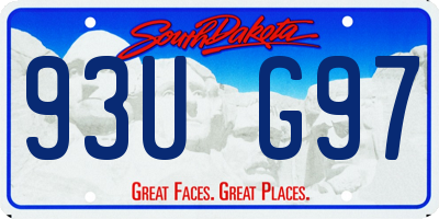 SD license plate 93UG97