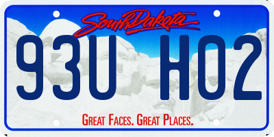 SD license plate 93UH02