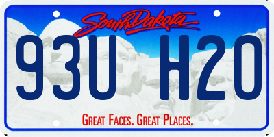 SD license plate 93UH20
