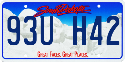 SD license plate 93UH42