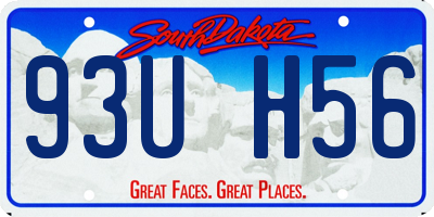 SD license plate 93UH56