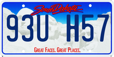 SD license plate 93UH57