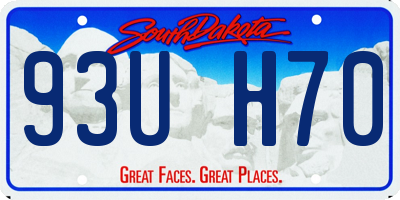 SD license plate 93UH70