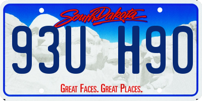 SD license plate 93UH90