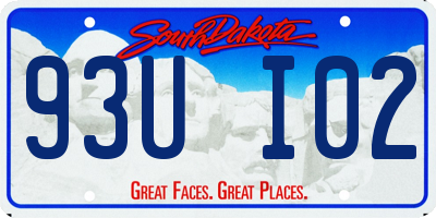 SD license plate 93UI02