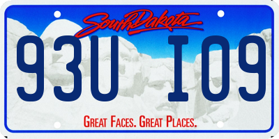 SD license plate 93UI09
