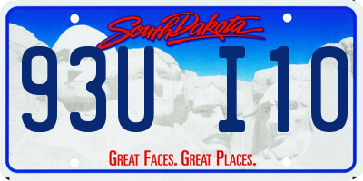 SD license plate 93UI10