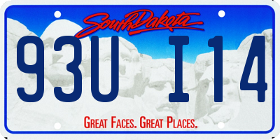 SD license plate 93UI14