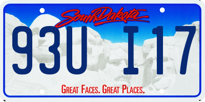 SD license plate 93UI17