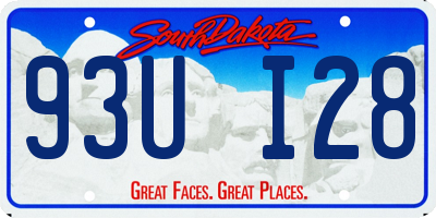 SD license plate 93UI28