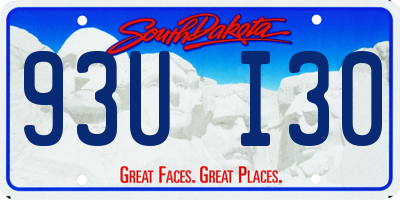 SD license plate 93UI30