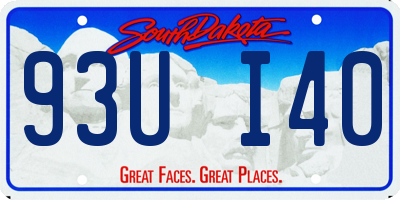 SD license plate 93UI40