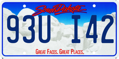 SD license plate 93UI42