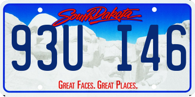 SD license plate 93UI46