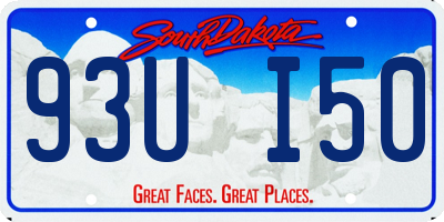 SD license plate 93UI50