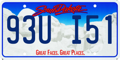 SD license plate 93UI51
