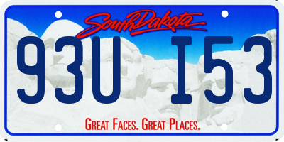 SD license plate 93UI53