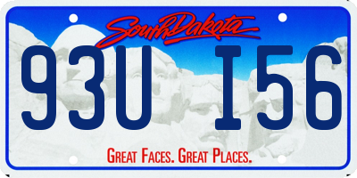 SD license plate 93UI56