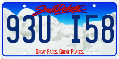 SD license plate 93UI58