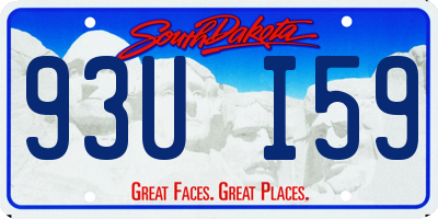 SD license plate 93UI59