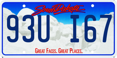 SD license plate 93UI67