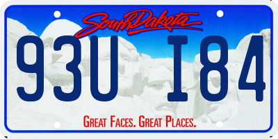 SD license plate 93UI84