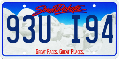 SD license plate 93UI94