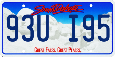 SD license plate 93UI95