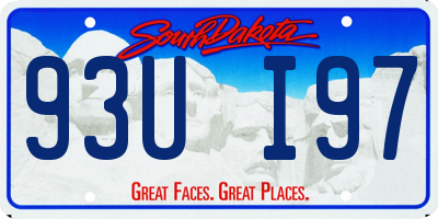 SD license plate 93UI97