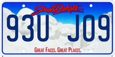 SD license plate 93UJ09