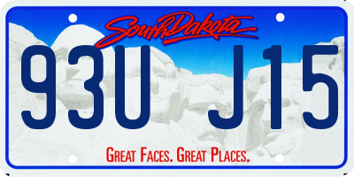 SD license plate 93UJ15