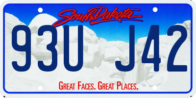 SD license plate 93UJ42