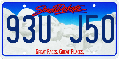 SD license plate 93UJ50