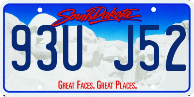 SD license plate 93UJ52