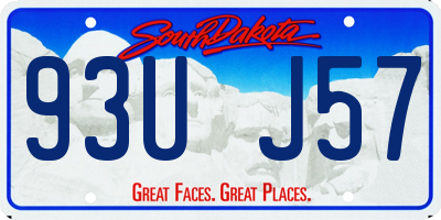 SD license plate 93UJ57