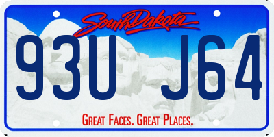 SD license plate 93UJ64