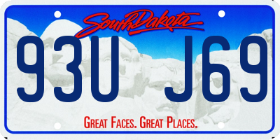 SD license plate 93UJ69