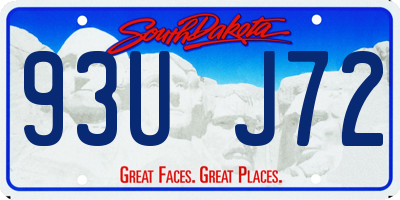 SD license plate 93UJ72