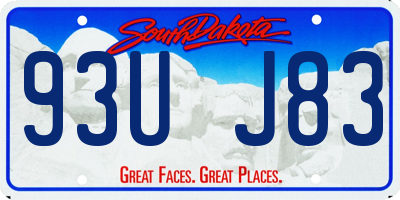 SD license plate 93UJ83
