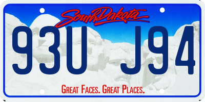 SD license plate 93UJ94