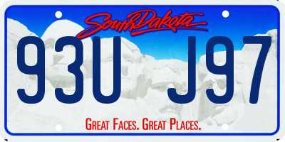 SD license plate 93UJ97