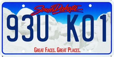 SD license plate 93UK01