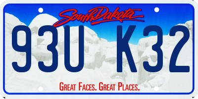 SD license plate 93UK32