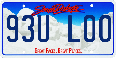 SD license plate 93UL00