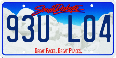 SD license plate 93UL04