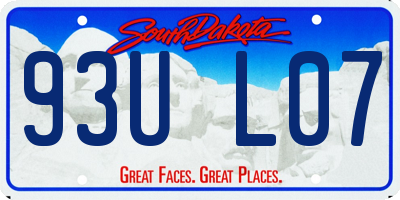 SD license plate 93UL07
