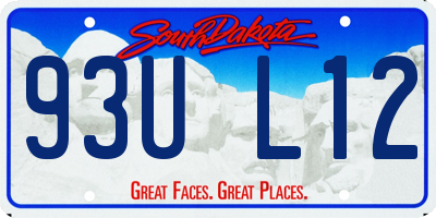 SD license plate 93UL12