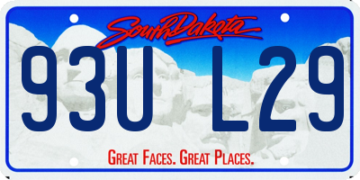 SD license plate 93UL29